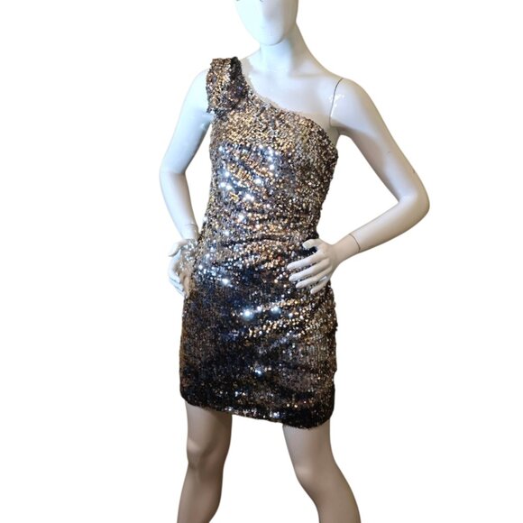 Sequin Mini Party Dress sz 5 - Picture 1 of 10